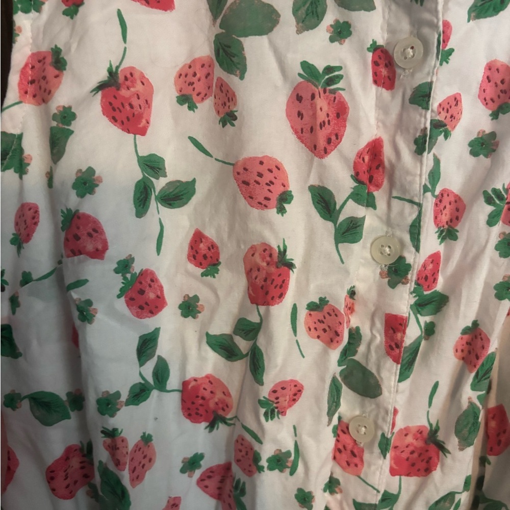 J Crew Strawberry Print Dress - Picture 3 of 3